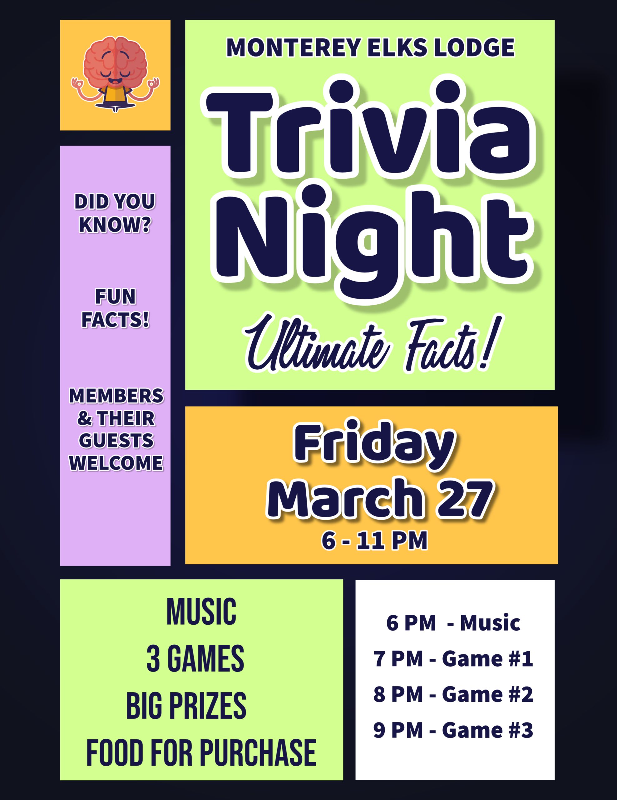 Trivia Night Poster March 27 2026