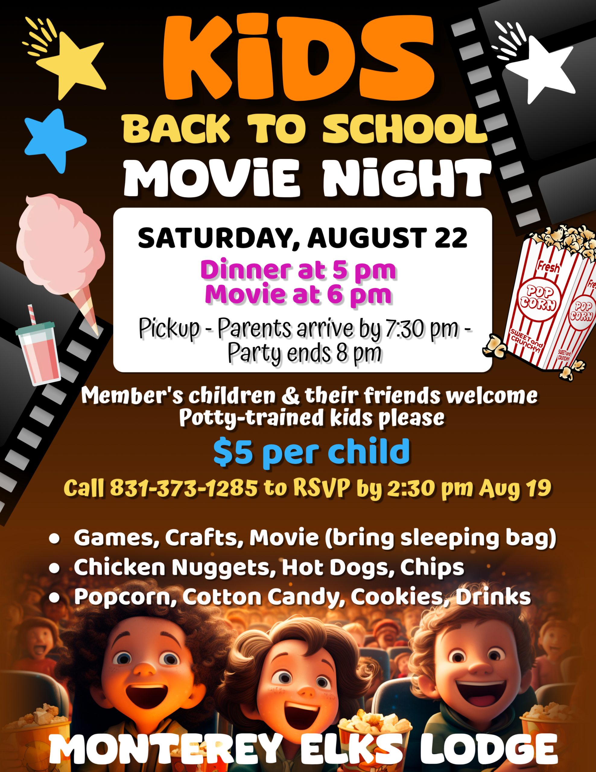 Kids Back to School Movie Night Aug 22 2026 Revised