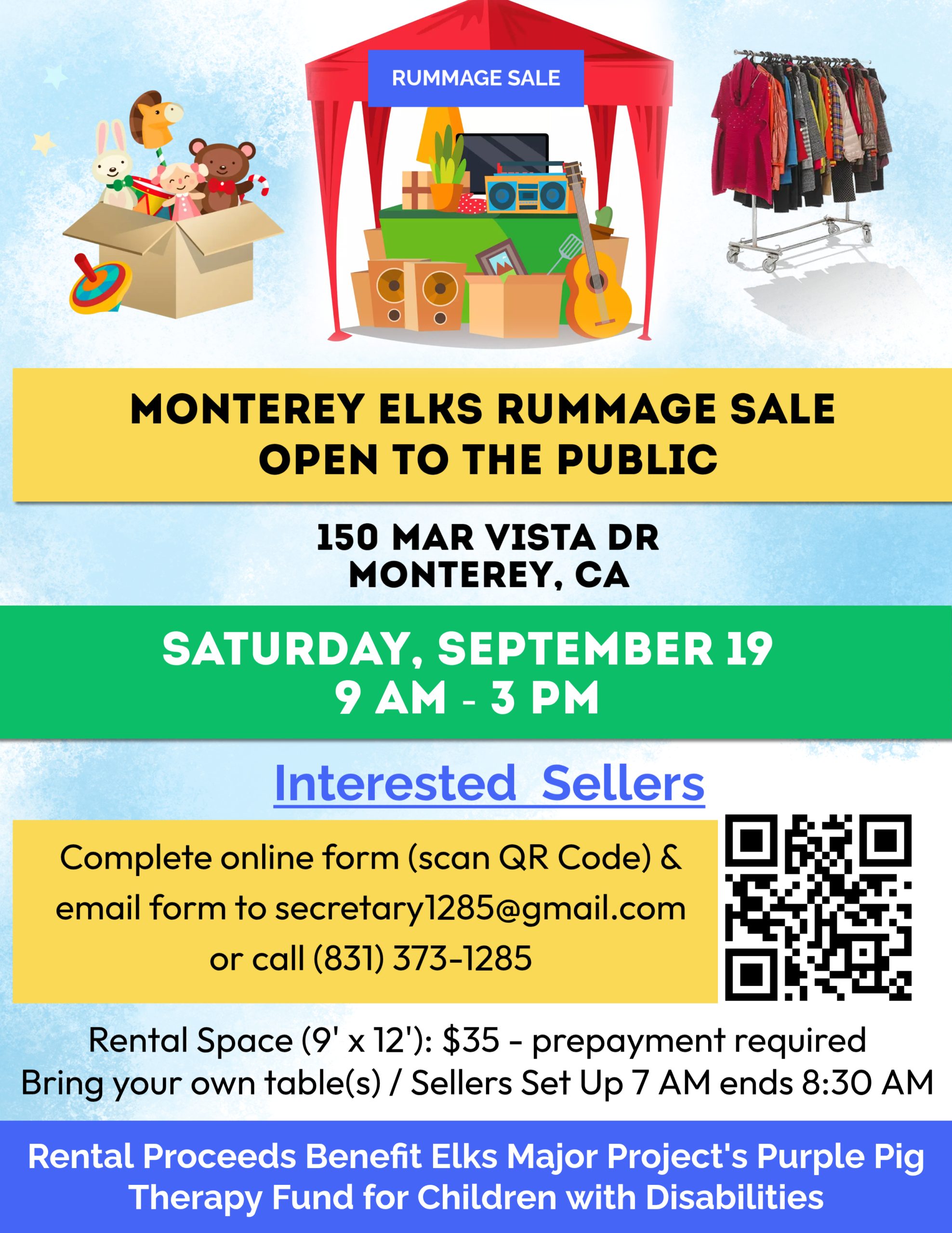 Rummage Sale Sept 19 2026 QR Code Updated